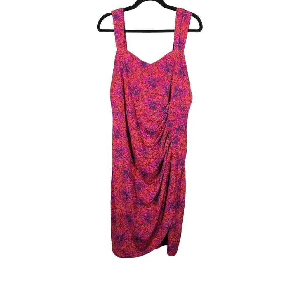 Miss Tina by Tina Knowles Sarong Dress Woodblock Floral Women's XL (16-18)